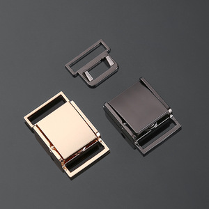 Hebilla de cierre automático de aleación de zinc de 15 mm, negra, ajustable, para accesorios de ropa y cierres de bolsos. - Product Image 3