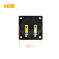 Connecteur de haut-parleur à borne de liaison en plastique 2 voies 57x57mm avec prise à ressort en cuivre pur, boîte de terminaison pour 4 câbles audio