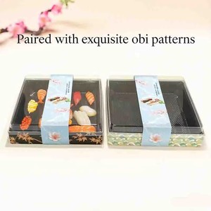 Boîte à sushi jetable Bellflower carrée, <span class=keywords><strong>plateau</strong></span> frais, sashimi, saumon, fruits de <span class=keywords><strong>mer</strong></span>, boîte d'emballage japonaise avec couvercle, 50 pièces - Product Image 2