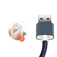 TKT 1m pengisian daya Cepat kabel USB mikro elektrik 2.5mm tipe-c untuk perangkat Android printer komputer kotak fungsi pintar jaket nilon