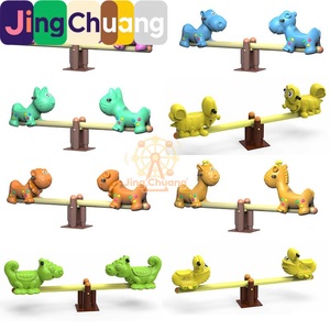 Balançoire à <span class=keywords><strong>bascule</strong></span> en métal pour deux personnes, intérieur/extérieur, pour enfants, école et maternelle, équipement de jeu pour bébés à domicile - Product Image 3