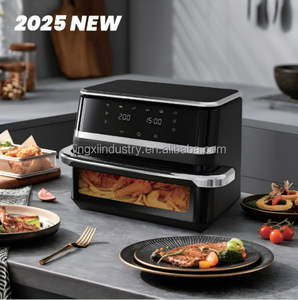 หม้อทอดไร้น้ำมันสแตนเลสอัจฉริยะดิจิทัล8เมนูทำอาหารได้ด้วยการสัมผัสเพียงครั้งเดียวสำหรับทำสเต็กไก่และเค้กใช้ในบ้านและโรงแรม - Product Image 1