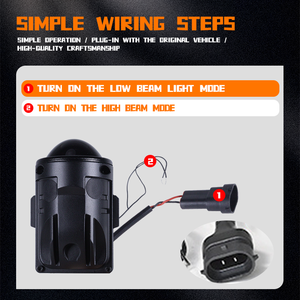 פנס ערפל קדמי לרכב <span class=keywords><strong>60W</strong></span> 2.0 אינץ' בי לד מקרן פנס ערפל 12V 3000k 4300k 6000k עדשת פנס ערפל תלת-גונית 12V 24V - Product Image 5