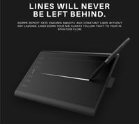 Tablette graphique professionnelle Huion H1060P avec support d'inclinaison, 8192 niveaux de pression, taux de rapport de 233 PPS, pression du stylet