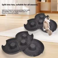 Lit tunnel pour chat en feutre 4-en-1, grand format, détachable et lavable, avec griffoir, jusqu'à 45 lb
