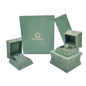 Shero Fashionable And Grand Style Wholesale Price Green Pu <b>Leather</b> <b>Jewelry</b> Box - Product Image 3