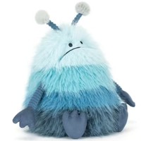 Adorable Peluche Monstre Alien Bleu Dégradé JC, Douce et Moelleuse, Poupée Créature en Fourrure, Jouet Apaisant pour Bébé, Décoration Maison