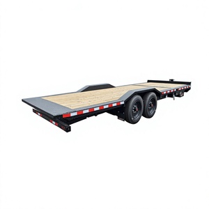 EN PROMOTION : Remorque utilitaire robuste à double essieu avec plateau à plancher en bois pour le transport de machines (charge utile de 1001 à 2000 kg) - Product Image 1