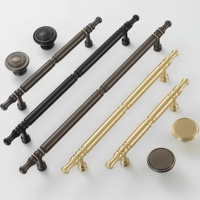 Poignées de meubles en laiton haut de gamme, design traditionnel, durables, réglables, pour portes de placards de chambre et de cuisine