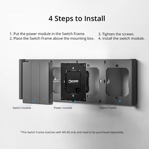 Interrupteur mural intelligent SONOFF Man M5 Frame 2-Gang Kit maison intelligente avec stockage sur le cloud et carte mémoire - Product Image 2