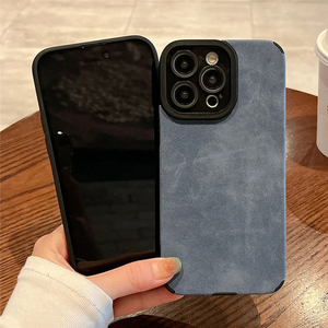 <span class=keywords><strong>2023</strong></span> HotหรูหราPUหนังสําหรับ<span class=keywords><strong>iPhone</strong></span> 15 14 <span class=keywords><strong>Plus</strong></span> 13 12 11 Pro Max 7 8 <span class=keywords><strong>Plus</strong></span>เลนส์ป้องกันLambskinกันกระแทก - Product Image 3