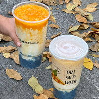 32oz 1000ml Wegwerpbekers voor Thaise Zoute Kaasfoamdranken, Torch-stijl - 107mm Randdiameter, fruitsap, smoothie, aangepast logo