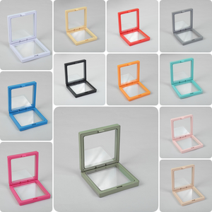 Portable rouge à lèvres <span class=keywords><strong>boucles</strong></span> <span class=keywords><strong>d</strong></span>'<span class=keywords><strong>oreilles</strong></span> anneaux colliers flottant vitrine paquet carré Transparent clair PE Film bijoux boîte de rangement - Product Image 6