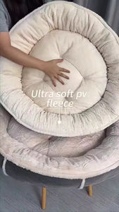 Tempat Tidur Anjing Musim Dingin Modern Berbahan Plush Lembut, Dapat Dicuci, Ramah Lingkungan, Ukuran S/<span class=keywords><strong>M</strong></span>/L/XL, Untuk Anjing & Kucing, Bantal Hangat Nyaman, Portabel, Bulat - Product Image 5