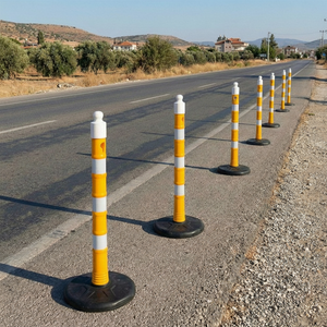 Yellow Reflective Delineator Post 110 X 8 cm Pack of 10 for <b>Roadway</b> & Traffic <b>Safety</b> - Product Image 3