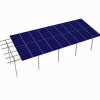 Support de montage au sol solaire à double colonne haute résistance, système de montage au sol résistant à la corrosion pour centrale solaire