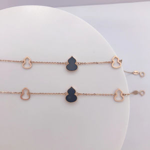 Joyería Fina, Colgante de Calabaza, Pulsera de Oro Real de 18k, Chapada en Circonita Cúbica, Oro Rosa Sólido, Pulseras de Cadena y Eslabones de Moda - Product Image 5