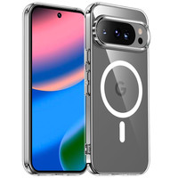 Coque de téléphone magnétique transparente en TPU + acrylique rigide pour Google Pixel 7 7A 7Pro 8 8A 8Pro 9 9A 9Pro XL 10 10Pro XL 10A