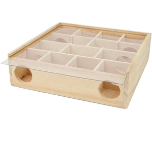 Túnel de Madera para Hámster, Juguete Laberinto con Múltiples Cámaras, Escondite, Juego de Buscar y Encontrar, Casa de Actividades para Excavar y Hacer Buracos - Product Image 4