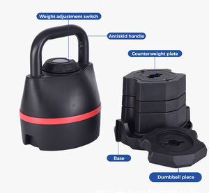 2024 nouveau gymnase Fitness réglable Kettlebell 6 niveaux de poids 40 Lbs 18 Kgs rapidement gratuit poids bouilloire cloche - Product Image 5