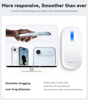 Souris sans fil Yesido BT à commande multi-touch, batterie haute capacité 1000 mAh, série originale, souris magique professionnelle KB50