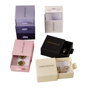 Biểu Tượng Tùy Chỉnh Trượt Ngăn Kéo Tông Hộp Đồ Trang Sức Cho Vòng Cổ Và Bông Tai Bao Bì Cá Nhân Hộp Đồ Trang Sức - Product Image 2