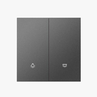 KNX/EIB 2 gangs 4 touches panneau d'interrupteur de scène de maison intelligente interrupteur en métal pour hôtel villa éclairage intelligent