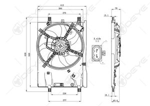 <span class=keywords><strong>Ventilateur</strong></span> électrique de radiateur automobile 12v pour FIAT PUNTO OPEL CORAS D 51797135 1341390 - Product Image 4
