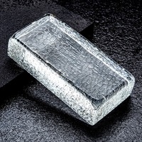 Brique de verre artisanale de luxe à motif givré, thermoformée, pour hôtels, salons, murs-rideaux architecturaux décoratifs et serres