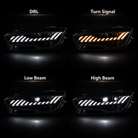 Phares LED pour Audi A7 2011-2018, style RS7, avec lentille de projecteur, DRL et clignotants dynamiques, kit de modernisation
