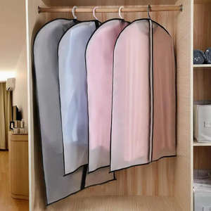 PEVA <strong>Garment</strong> <strong>Bag</strong> with Non-Woven Window <strong>Breathable</strong> Clothing Dust Cover for Closet Storage Protection Non-Woven <strong>Garment</strong> <strong>Bag</strong> - Product Image 4
