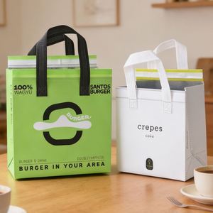 Promotion Thermal Insulated Tote Bag Outdoor Insulation Bag Non Woven Grocery Cooler Bag for Food Cake Drinks Delivery - Product Image 2