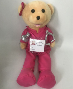 Des Animaux En <span class=keywords><strong>Peluche</strong></span> personnalisé Ours Médecin Infirmière Teddy Ours En <span class=keywords><strong>Peluche</strong></span> <span class=keywords><strong>Jouet</strong></span> pour L'école de Médecine et L'hôpital - Product Image 2