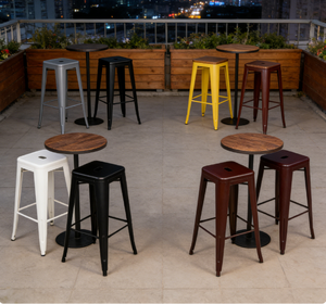 Moderner Industrie-Barhocker Metallrahmen Stapelbares Design Mehrere Farben Restaurant Küchen-Theken-Barstuhl - Product Image 2