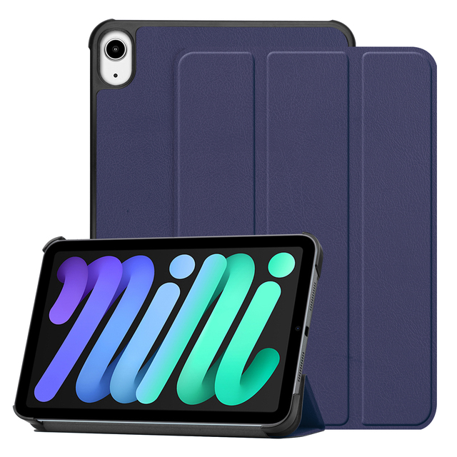 For iPad Mini 6 Auto Sleep Wake Mangeitc Stand Tablet Folio Case Four Corner Shockproof Tablet Case