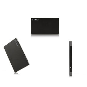 Batterie externe mobile avec logo personnalisé petit chargeur de téléphone en aluminium carte de crédit 4000mah mini banque d'alimentation avec câbles intégrés - Product Image 3