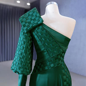 Jancember 222163 Vestidos de Noche de sirena de un hombro de satén suave vestidos para mujer - Product Image 6