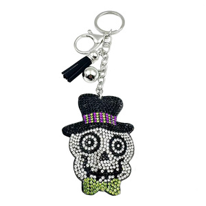 Pirata esqueleto en forma <span class=keywords><strong>de</strong></span> cristal Bling Rhinestone Metal llavero bolsa encantos <span class=keywords><strong>para</strong></span> mujeres <span class=keywords><strong>niñas</strong></span> - Product Image 6