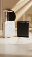 Diffuseur d'aromathérapie intelligent mini, sans eau, capacité de 150 ml, commande par bouton d'application, design élégant, portable pour un usage domestique
