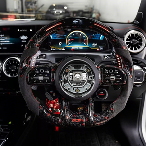 พวงมาลัยคาร์บอนไฟเบอร์แบบเจาะรูสำหรับรถเมอร์เซเดสเบนซ์ W204 W205 W211 W212 W176 W177มล. W166 X253 W221 W222 <span class=keywords><strong>AMG</strong></span> - Product Image 6