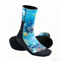 DIVESTAR Kaus Kaki Wetsuit Neoprena Logo Camo Kustom Tahan Lama 3mm 5mm Desain Open Cell Ramah Lingkungan Peralatan Selam untuk Menyelam di Pantai