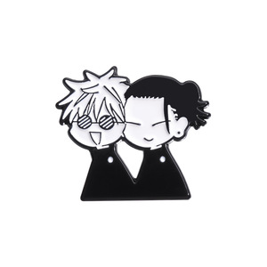 54 badges en métal émaillé de haute qualité, design anime JJK Jujutsu <span class=keywords><strong>Satoru</strong></span> Gojo Geto Suguru, pour la décoration des vêtements et des sacs à dos - Product Image 3