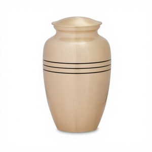 Clásico Bronce Latón Cremación Funeral Memorial Adulto Ash Urnas humanas Bolsa de terciopelo gratis - Product Image 1