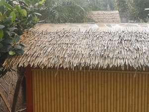 Techo de paja de hoja de <span class=keywords><strong>palma</strong></span> resistente al calor, tejas cuadradas lisas de Palmas - Product Image 6