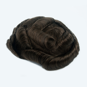 Peluca de Hombre con Base de PU y Cabello Natural Negro de Alta Calidad - Product Image 5