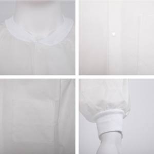 Grosir Desain Khusus Premium Medis <span class=keywords><strong>Dental</strong></span> Tanpa Tenunan Uniseks Dapat Dipakai Ulang <span class=keywords><strong>Sms</strong></span> Lengan Panjang Mantel <span class=keywords><strong>Lab</strong></span> Sekali Pakai dengan Manset Elastis - Product Image 5