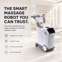 Robot de massage intelligent ZCH 4 en 1 avec têtes de travail amovibles et nettoyables pour une maintenance quotidienne facile dans les spas et salons