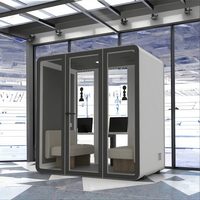 Cabine de confidentialité multifonctionnelle insonorisée moderne UNIBOOTH, durable, pour bureau, hôtel, salle de réunion, mobile, école, bureau à domicile