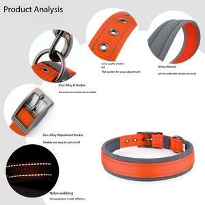 <span class=keywords><strong>Collar</strong></span> Reflectante Personalizado para Mascotas, Ajustable, de Lujo, Acolchado de Neopreno, Cómodo, de Nailon, para Perros - Product Image 2